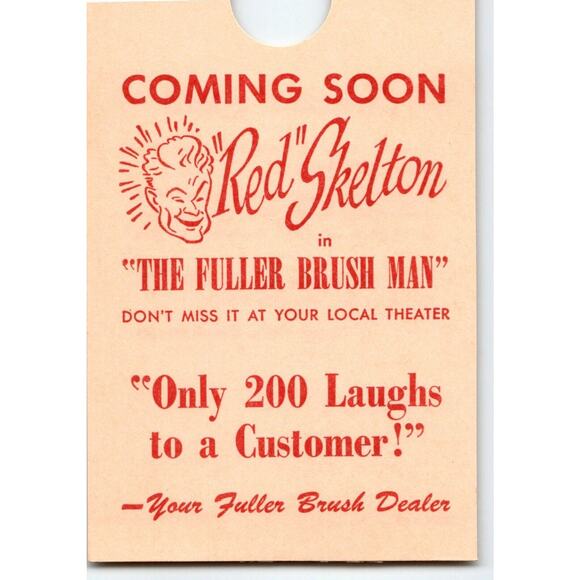 Red Skelton In The Fuller Brush Man 1948 Promo Movie Hanger Blotter Ad Original - Picture 1 of 4
